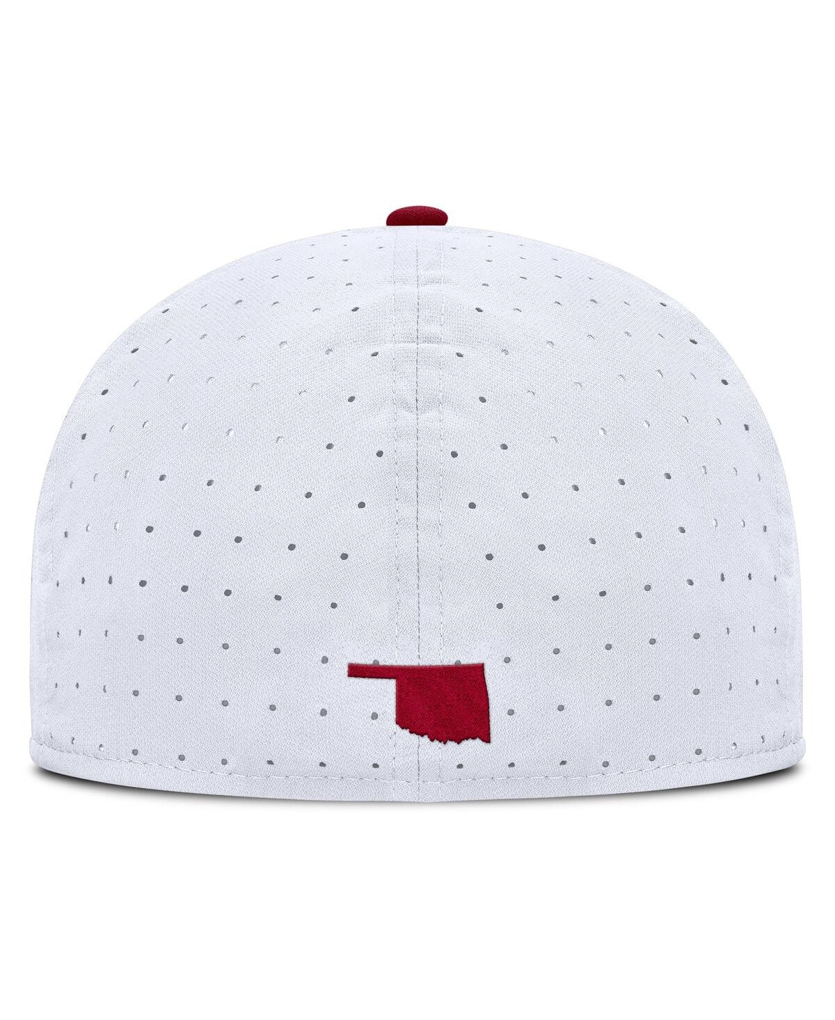 Nike Men's White Oklahoma Sooners On-field Dugout True Performance Fitted Hat In White