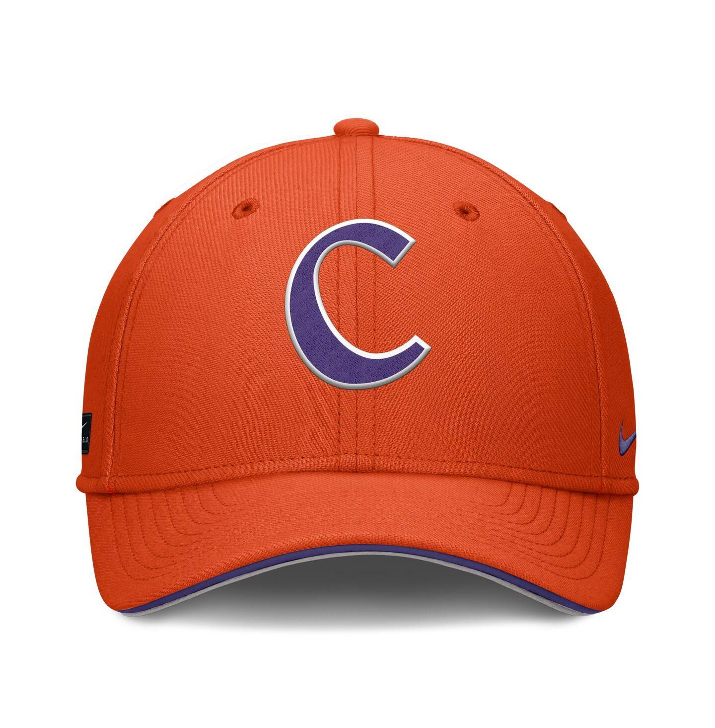 Мужская кепка Nike Orange Clemson Tigers 2025 Dugout Coaches Rise Swoosh Performance Flex Hat — фото 4
