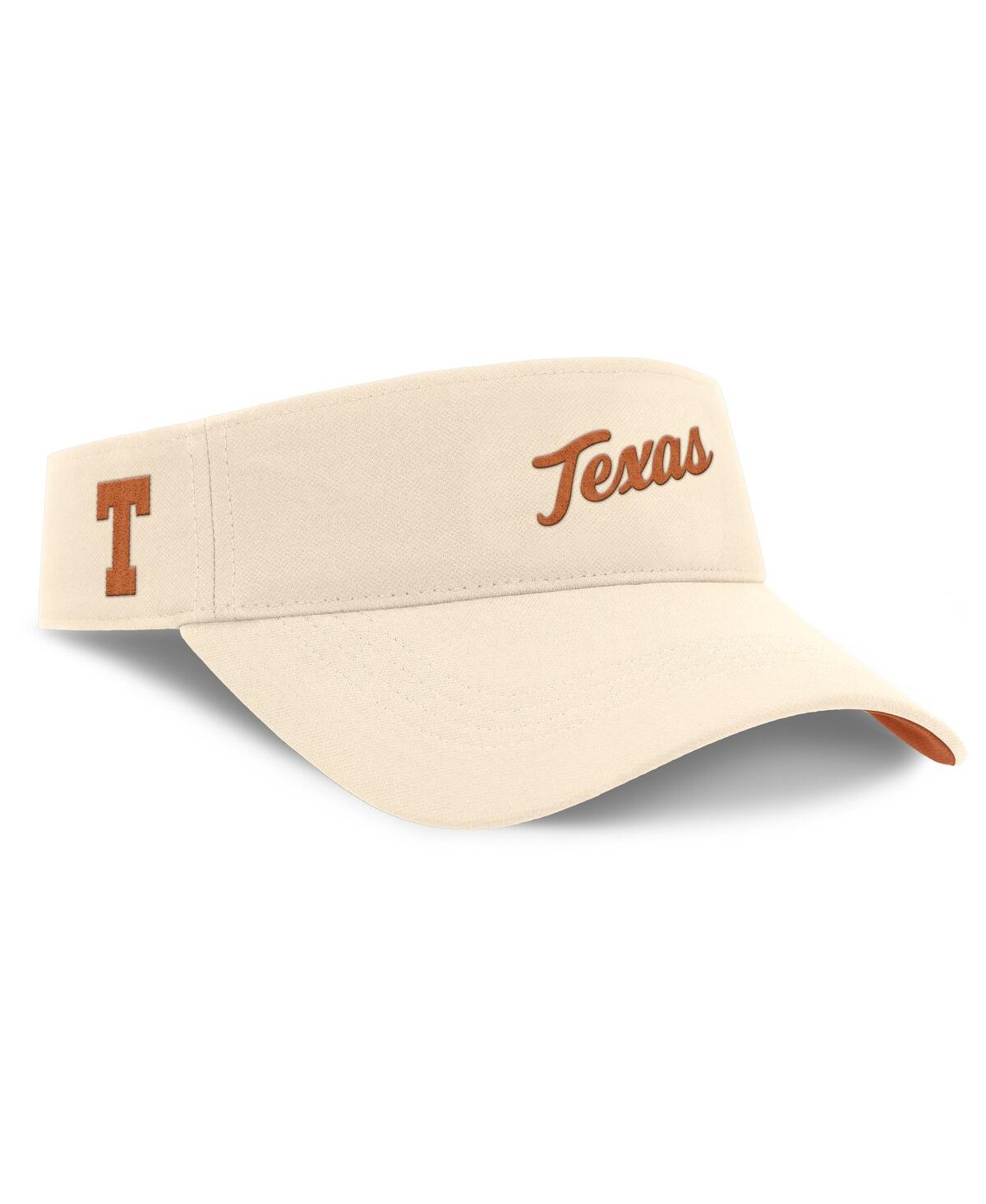 NIKE MEN'S NATURAL TEXAS LONGHORNS PRIMETIME ACE ADJUSTABLE VISOR HAT 