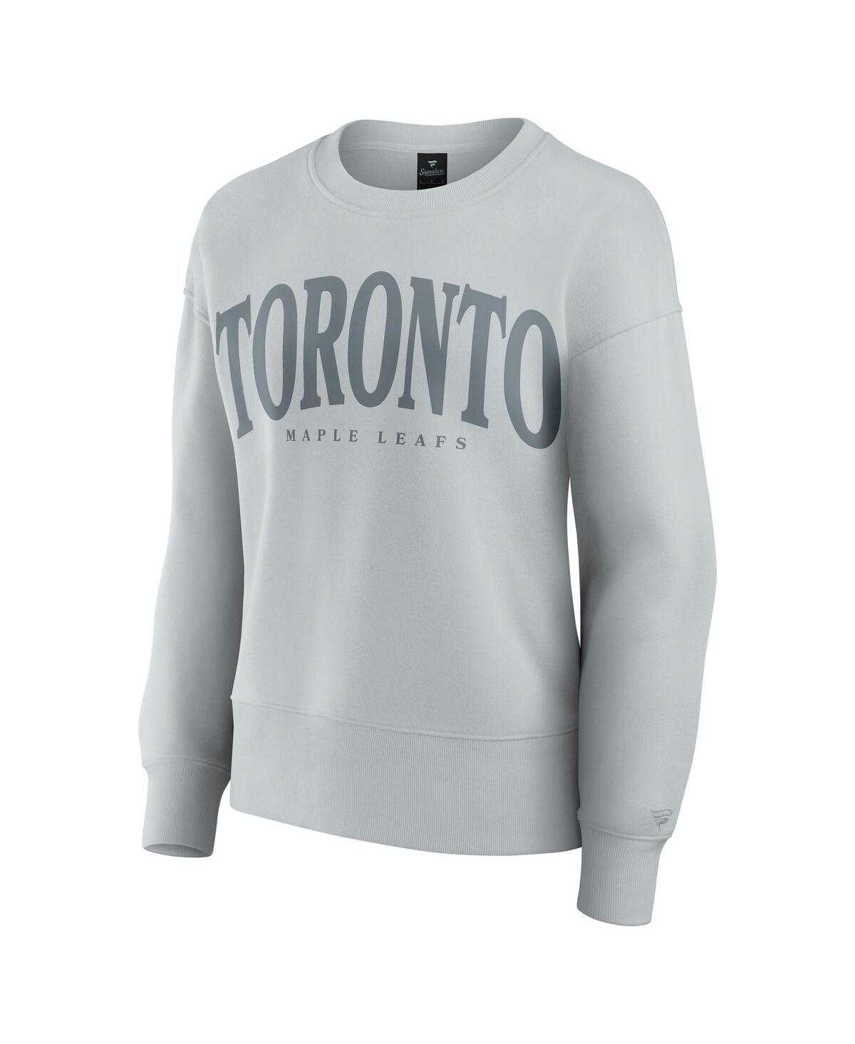 Fanatics Women's Gray Toronto Maple Leaves Elements Flow Pullover Sweatshirt In Gray