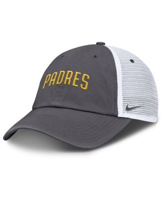 Nike - Men's Gray San Diego Padres Wordmark Club Adjustable Trucker Hat