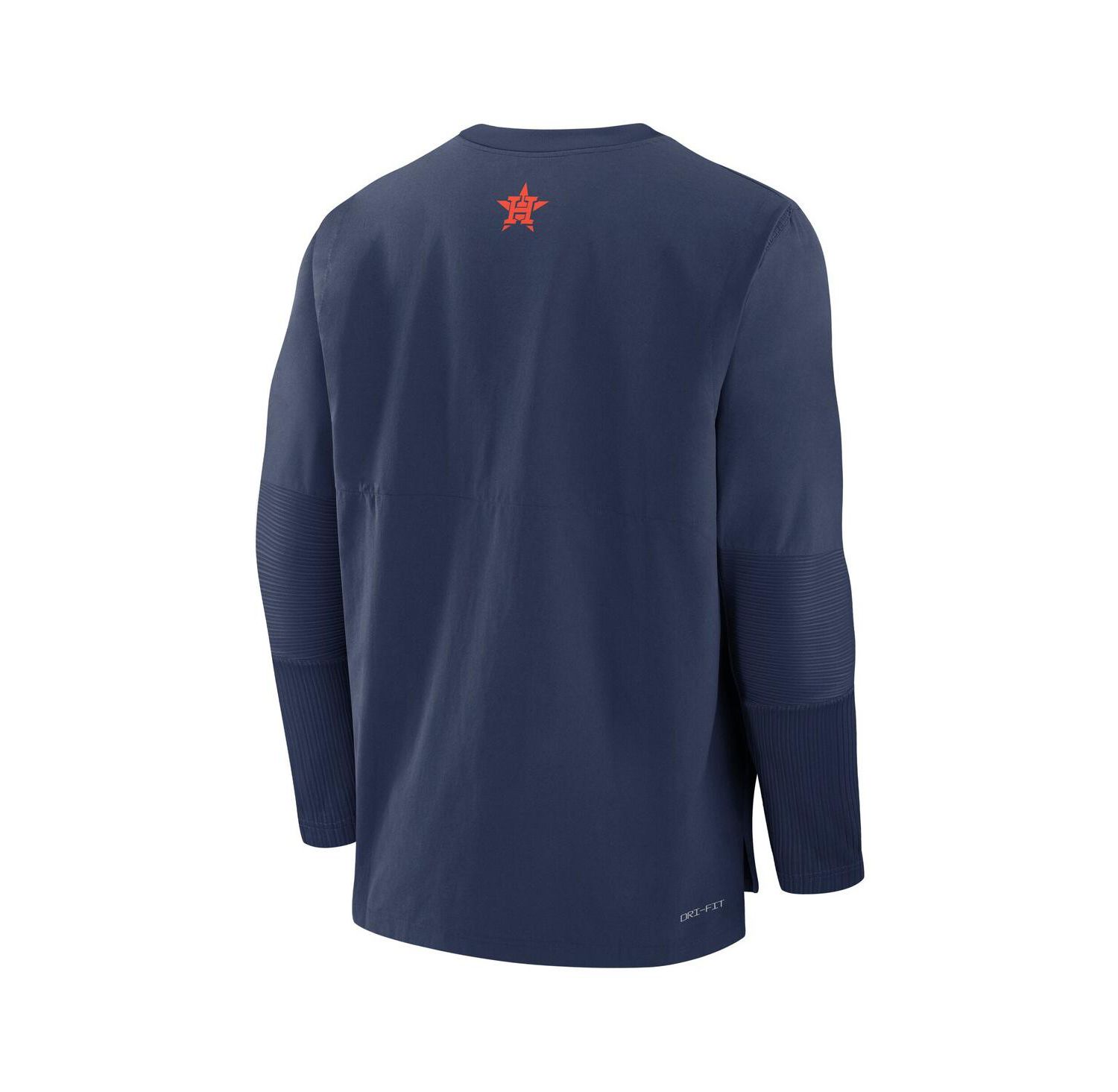 Men's Navy/Orange Houston Astros Authentic Collection Player Lightweight Performance Long Sleeve Top