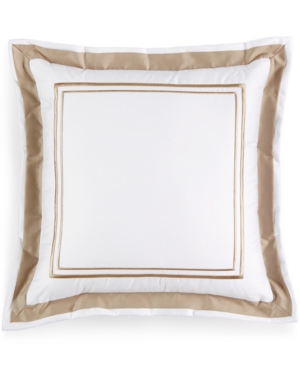 Hotel Collection Embroidered Frame 16" Square Decorative Pil