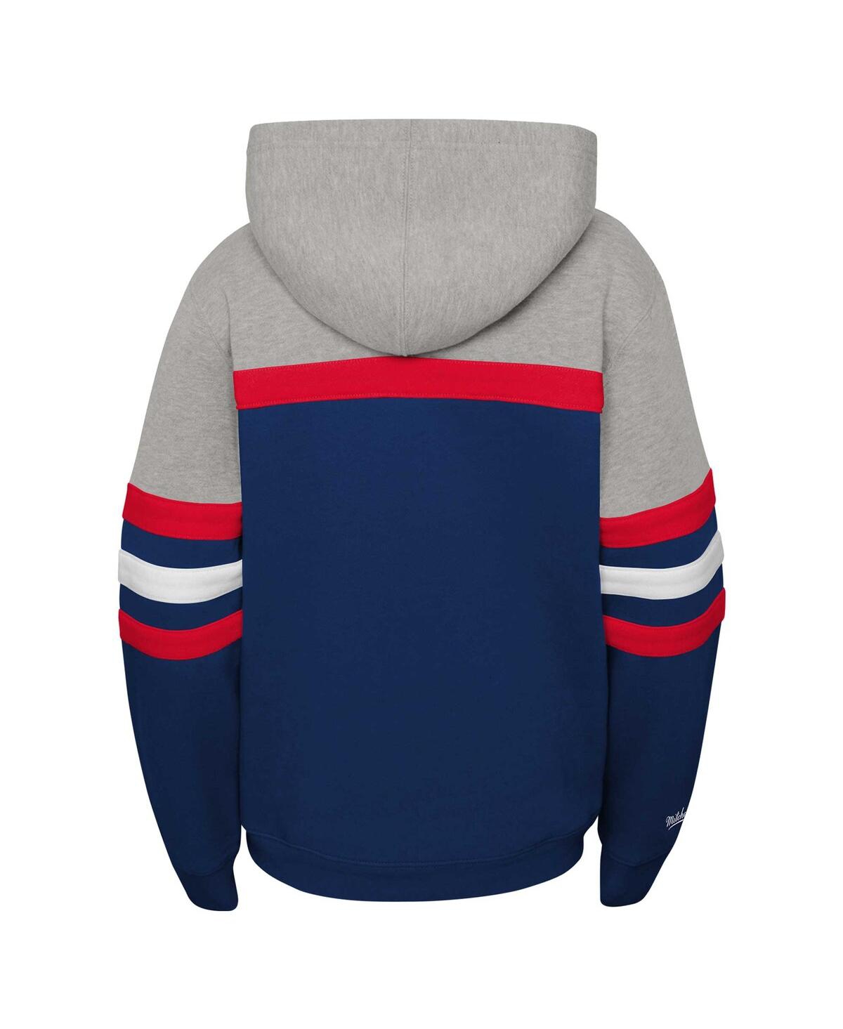 Mitchell & Ness Big Boys And Girls Navy Washington Capitals Head Coach Pullover Hoodie In Navy