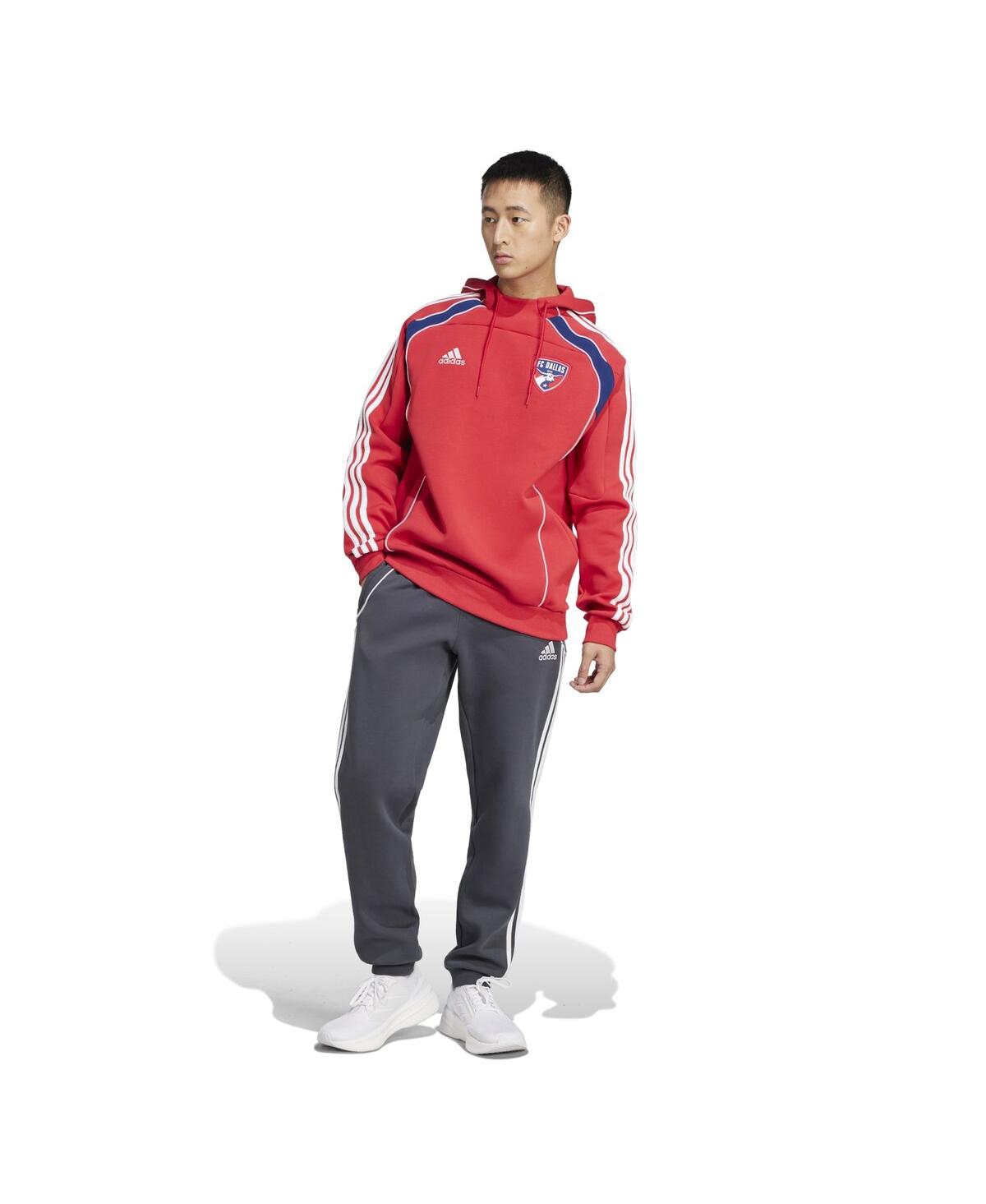 Adidas Originals Men's Red Fc Dallas 2025 Travel Pullover Hoodie In Red