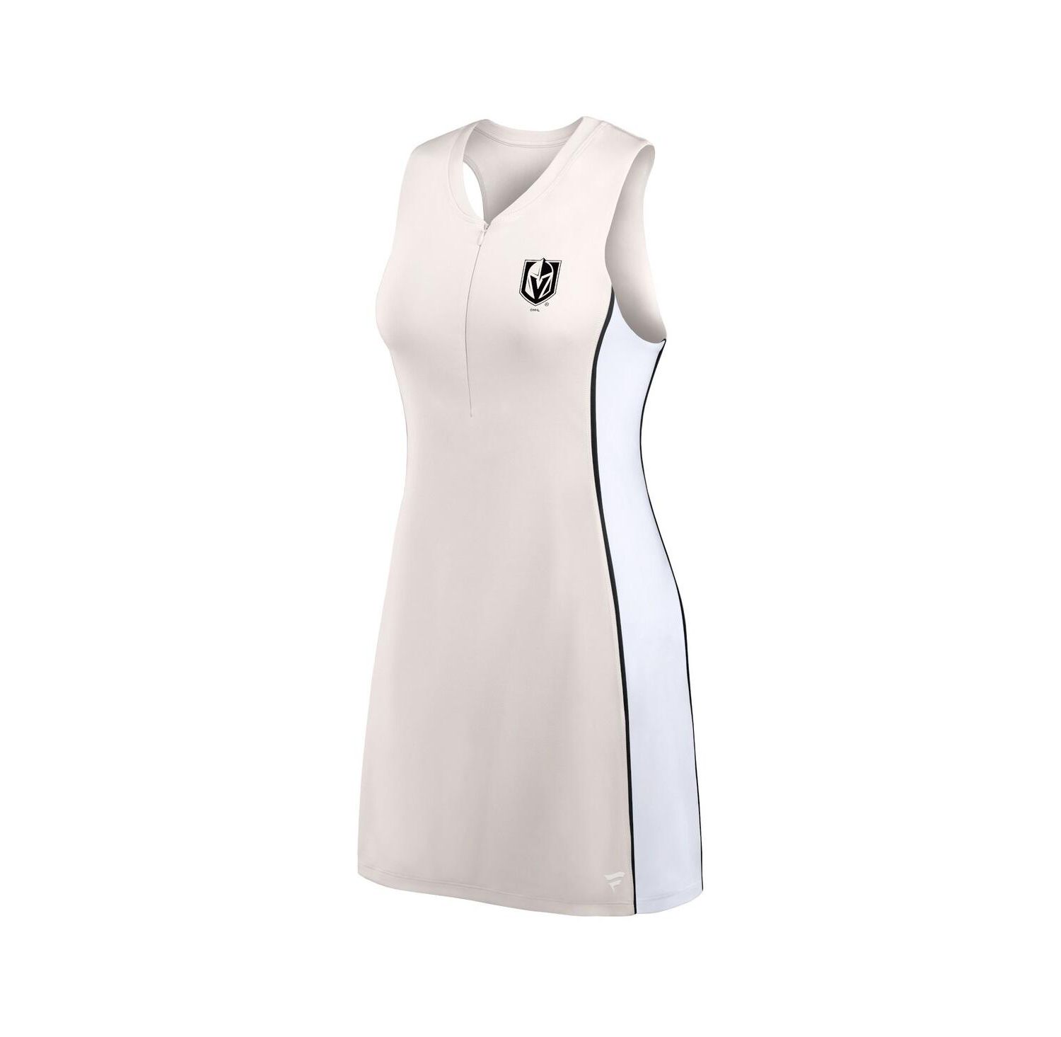 Women's Tan Vegas Golden Knights Studio Boost Athletic Half-Zip Dress