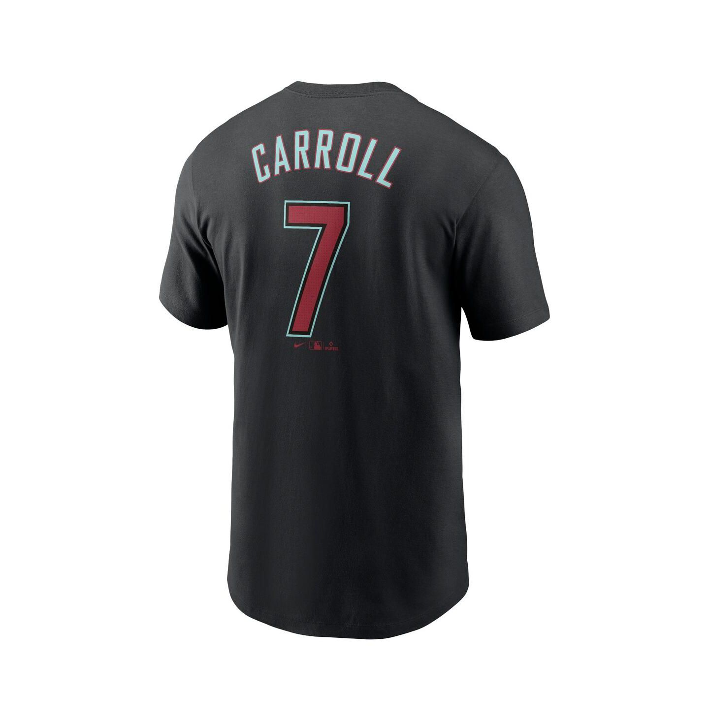 Мужская футболка Nike Corbin Carroll Black Arizona Diamondbacks 2024 Fuse Name and Number — фото 4