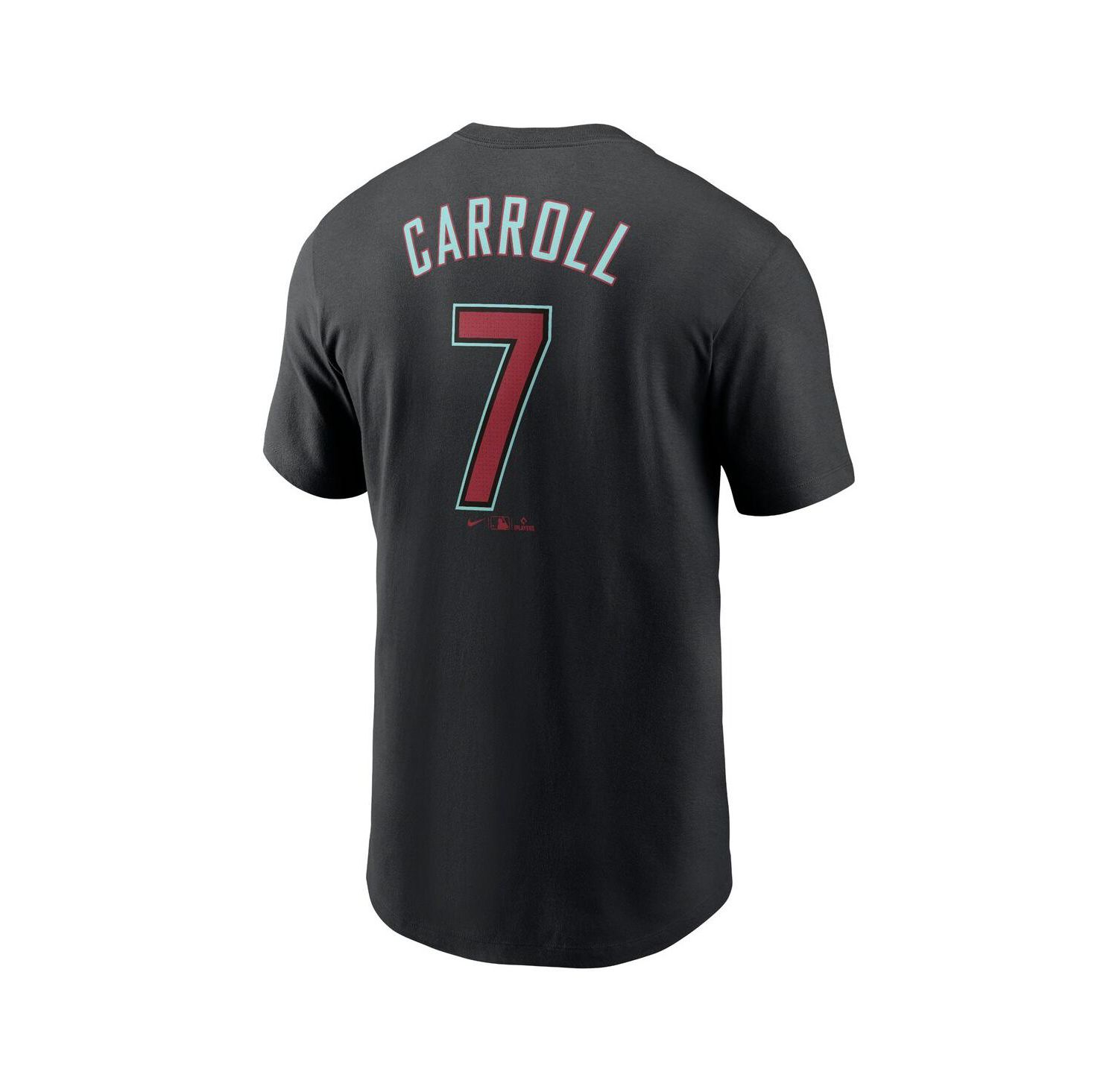 Men's Corbin Carroll Black Arizona Diamondbacks 2024 Fuse Name and Number T-shirt