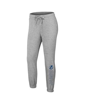 Women's Heather Gray Tampa Bay Lightning Knit Long Sleeve Tri-Blend T-Shirt, Pants and Sleep Set