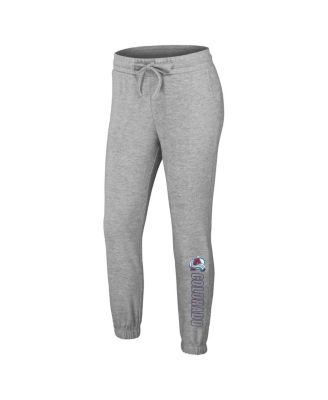 Women's Heather Gray Colorado Avalanche Knit Long Sleeve Tri-Blend T-Shirt, Pants and Sleep Set