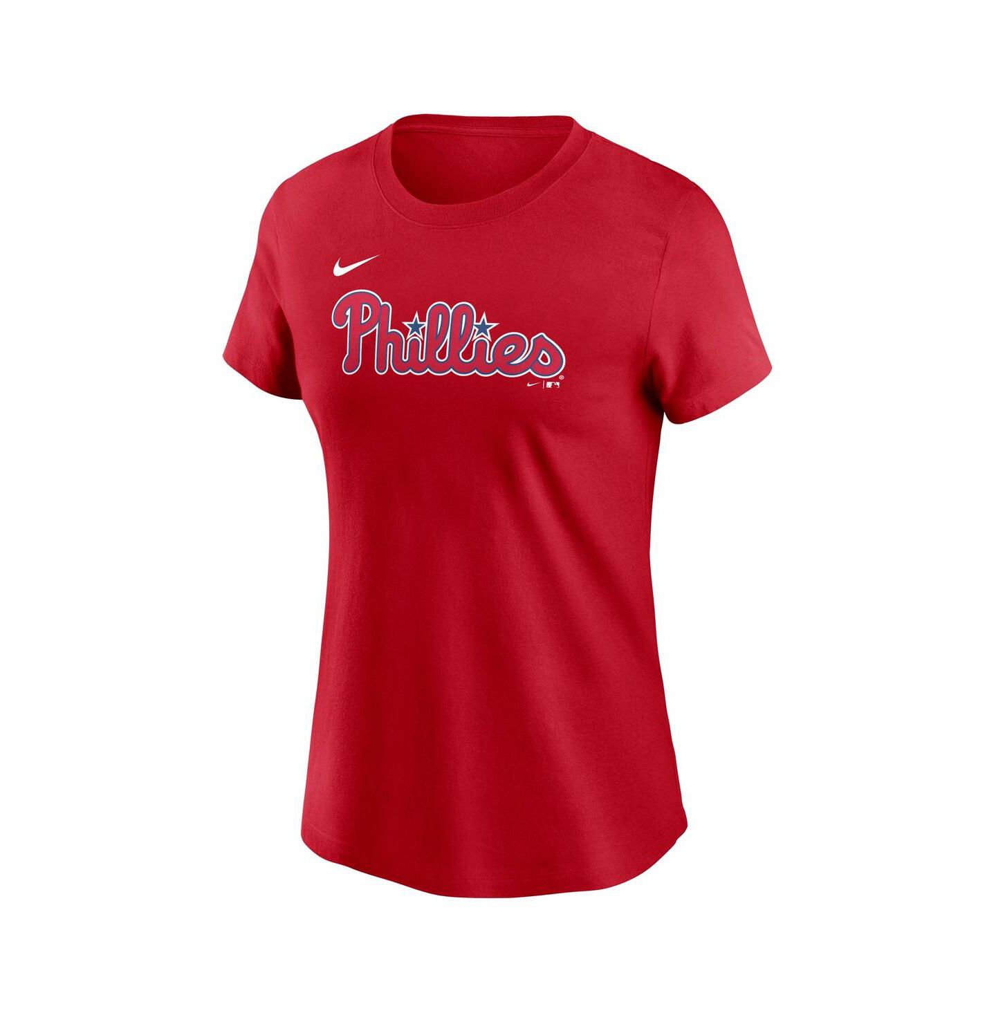 Женская футболка Nike J.T. Realmuto Red Philadelphia Phillies Fuse Name & Number — фото 3