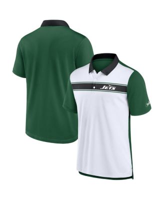 Nike - Men's White/Green New York Jets Rewind Pique Polo Shirt