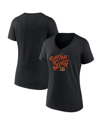 Fanatics - Women's Black Cincinnati Bengals Back Home Again V-neck T-Shirt