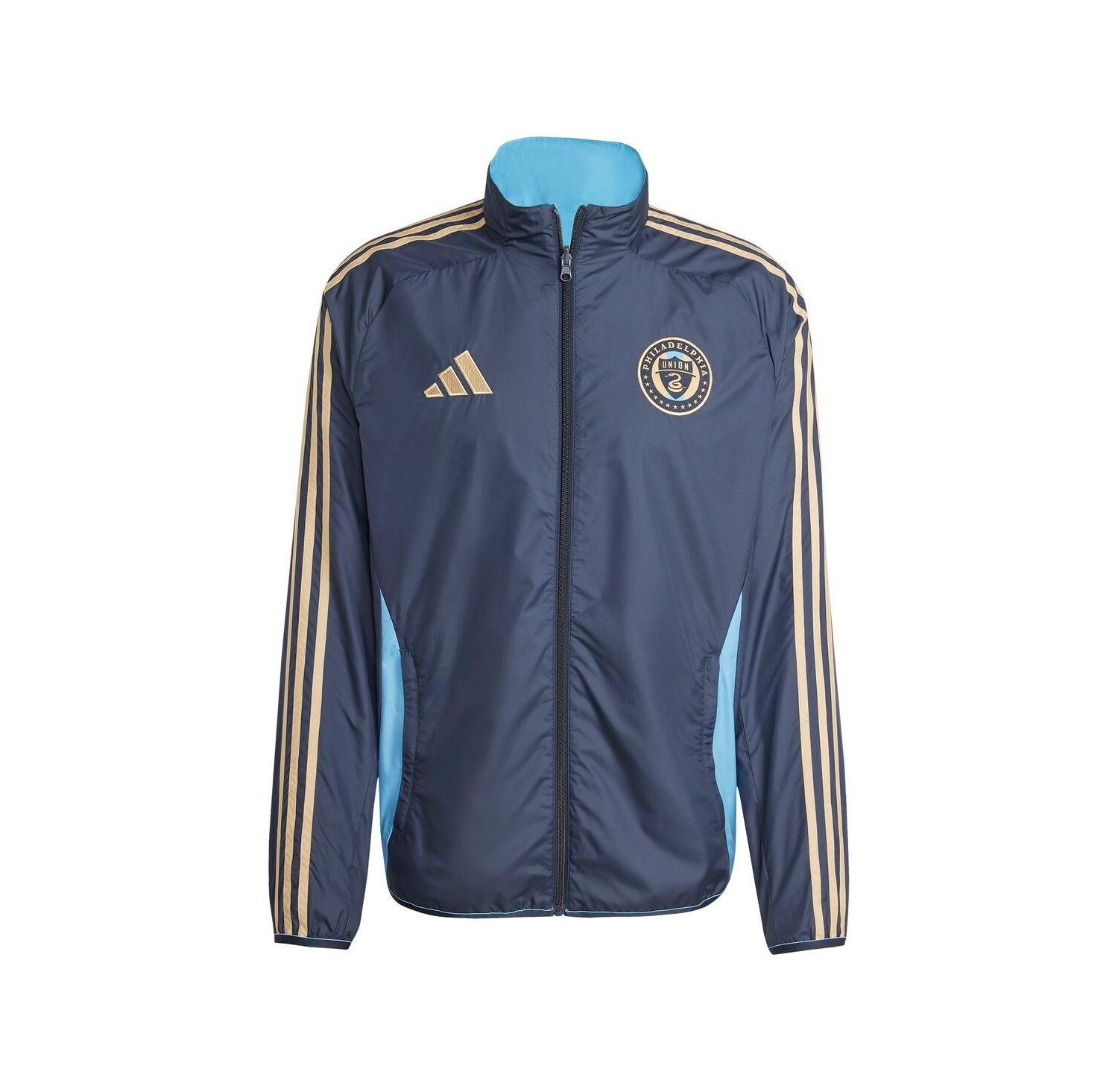 Men's Navy/Light Blue Philadelphia Union 2025 Anthem Reversible Full-Zip Jacket