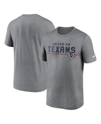 Nike - Men's Heather Gray Houston Texans Legend Team Shoutout Performance&nbsp;T-Shirt