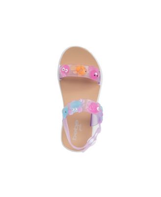Toddler Girls glitter Straps and Charms Sandals