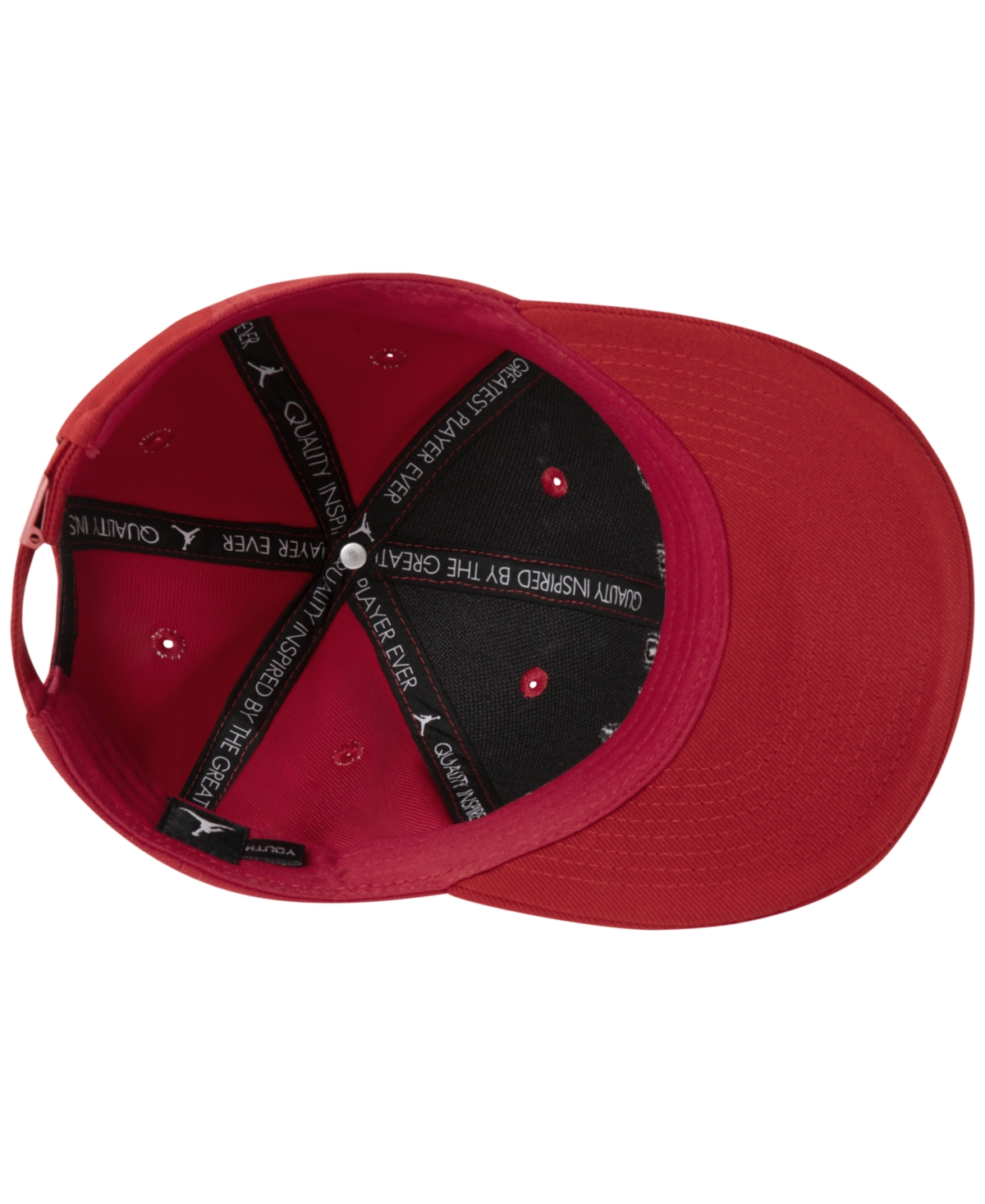 Jordan Big Kids Hrb Structured Strapback Hat In Gym Red