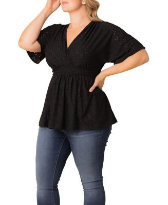 Plus Size Sunny Day Eyelet Top