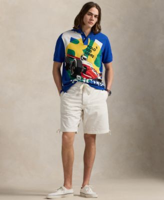Men's Classic-Fit Mesh Graphic Polo Shirt