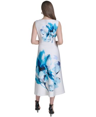 Women's Floral-Print Fit & Flare Dress