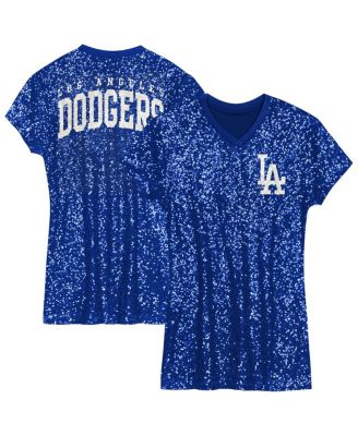 Outerstuff - Girls Preschool Royal Los Angeles Dodgers Sequin V-Neck Dress