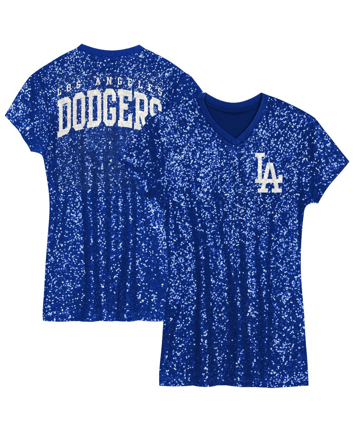 Outerstuff Girls Preschool Royal Los Angeles Dodgers Sequin V-neck Dress