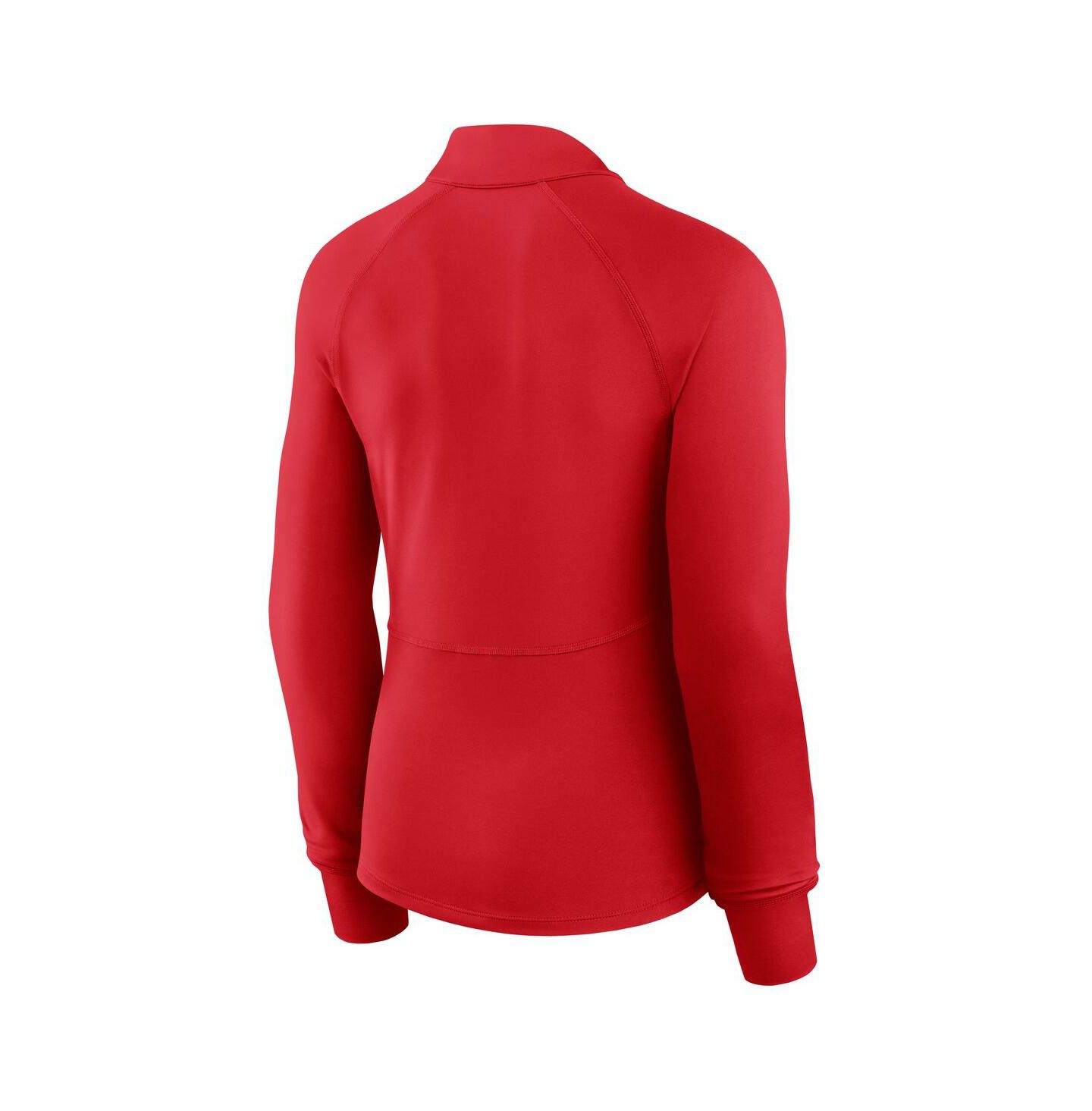 Женский топ Fanatics Red Philadelphia Phillies Elements Raglan Tri-Blend Quarter-Zip — фото 2
