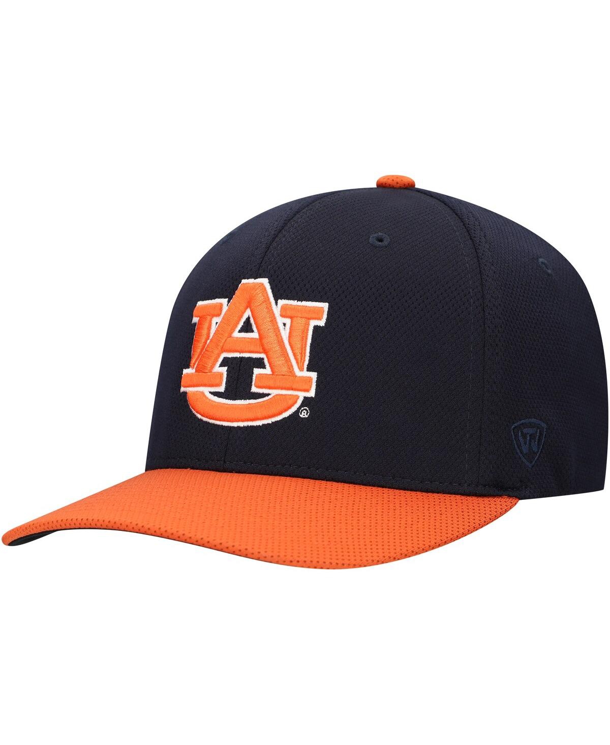 Top Of The World Men's Black Auburn Tigers Reflex Fitted Hat In Black