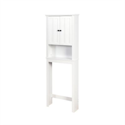 23.62inch x 7.72inch x 67.32inch Bathroom Wooden Storage Cabinet Over The Toilet Space Saver with Adjustable Shelf