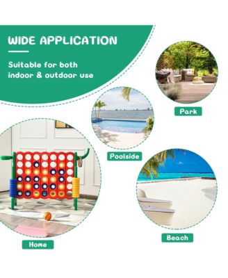 4-in-A Row Giant Game Set w/Basketball Hoop for Family