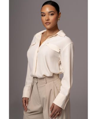 Women's Black Stella Button Up Shirt