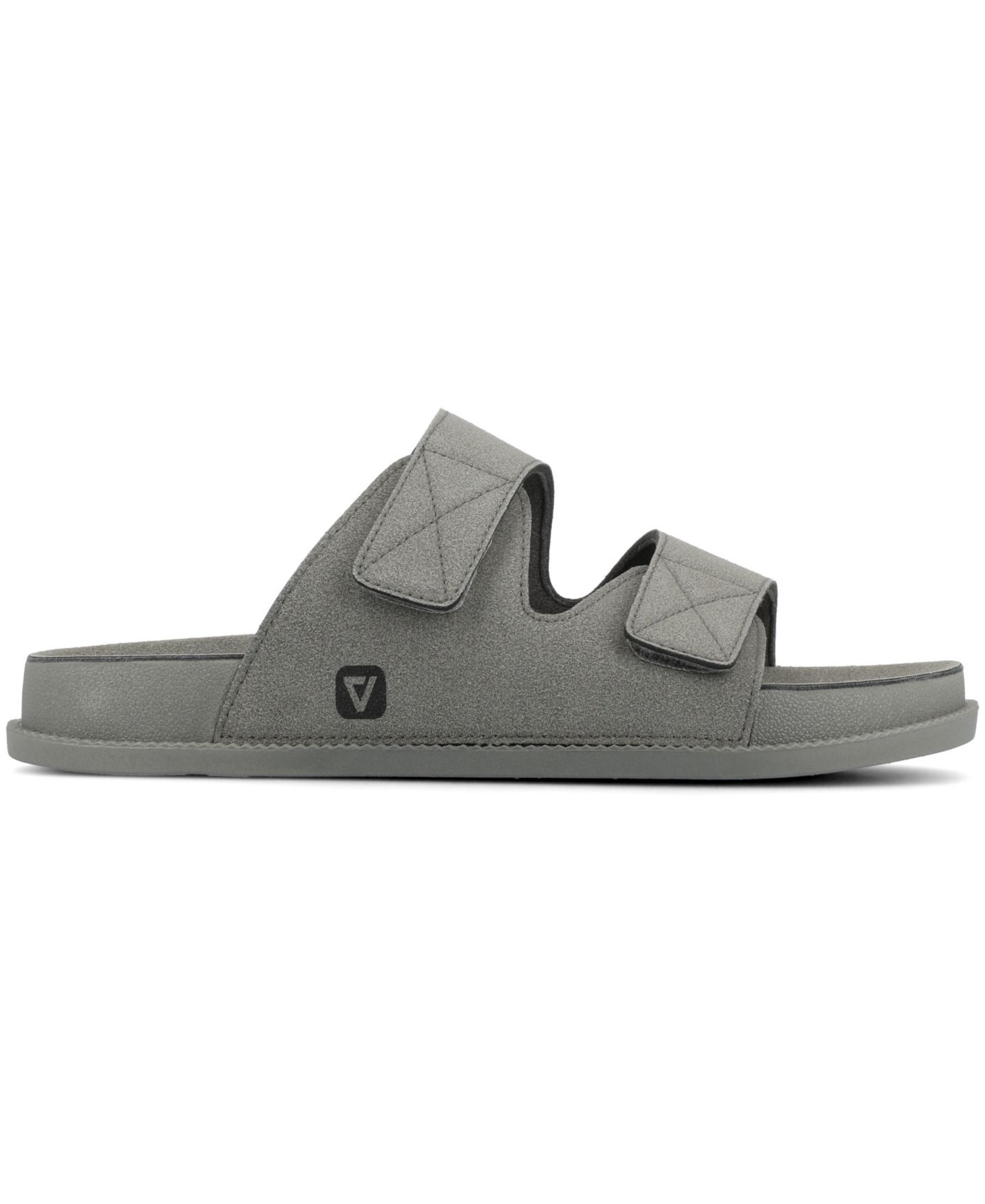 Мужские сандалии Vance Co. Orlando Comfort Adjustable Strap Slide On, цвет: Серый — фото 2