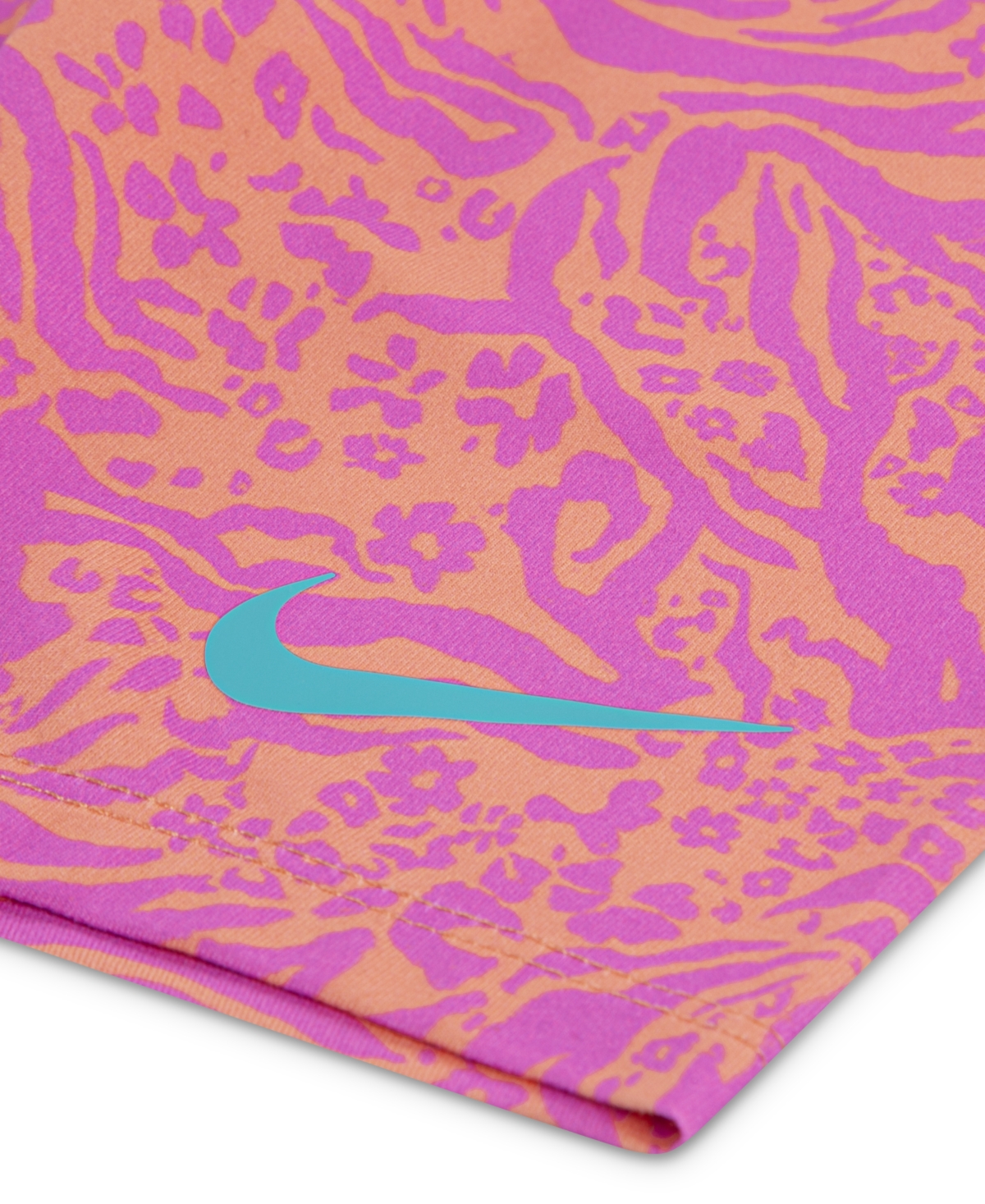 Nike Little Girls 2-piece Wild Flower Printed Bike Shorts Set In Apricot Agate