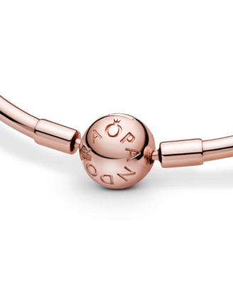 Rose Gold-Plated Barrel Clasp Bangle Bracelet