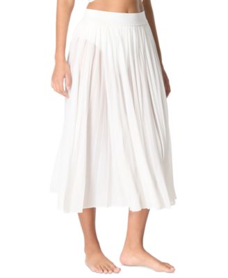 Carmen Marc Valvo - Women's Pleated Cover-Up Midi Skirt