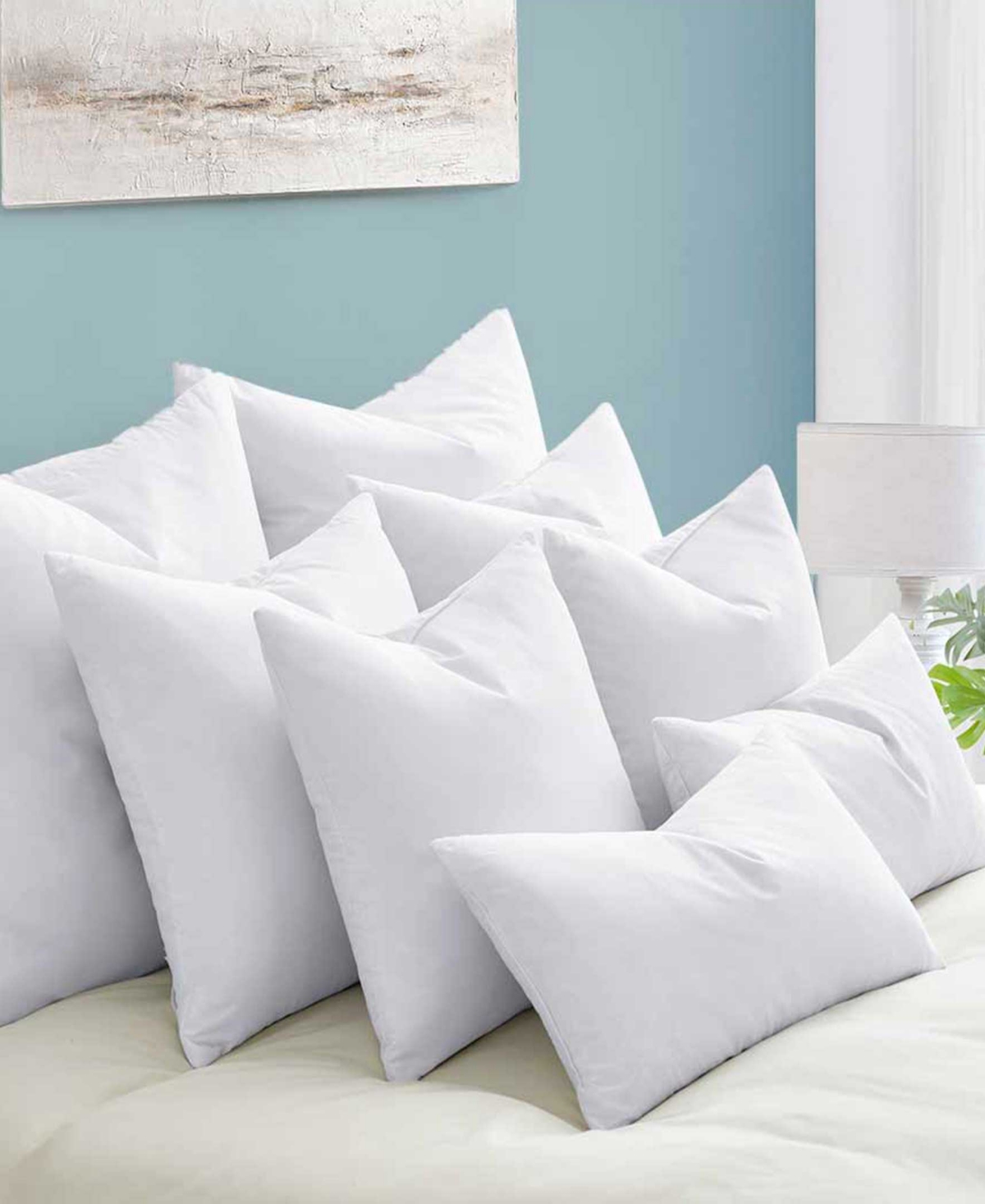 Unikome Decorative 2-pack Pillow Insert, 12" X 20" In White