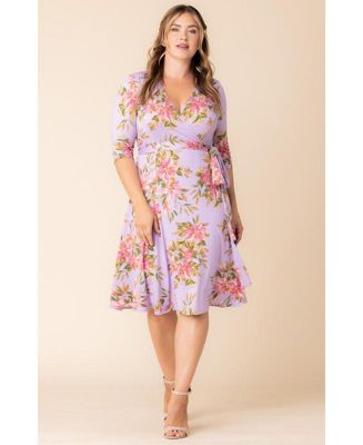 Plus Size Signature Print Wrap Dress