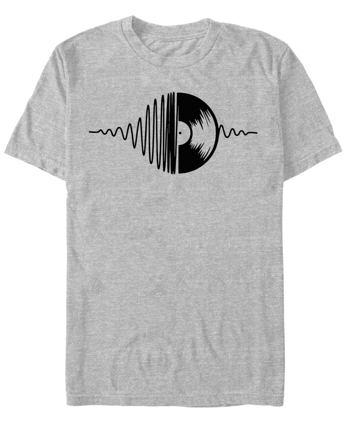 Мужская футболка Design By Humans Music Vinyl Short-Sleeve, цвет: Меланжевый — фото 1
