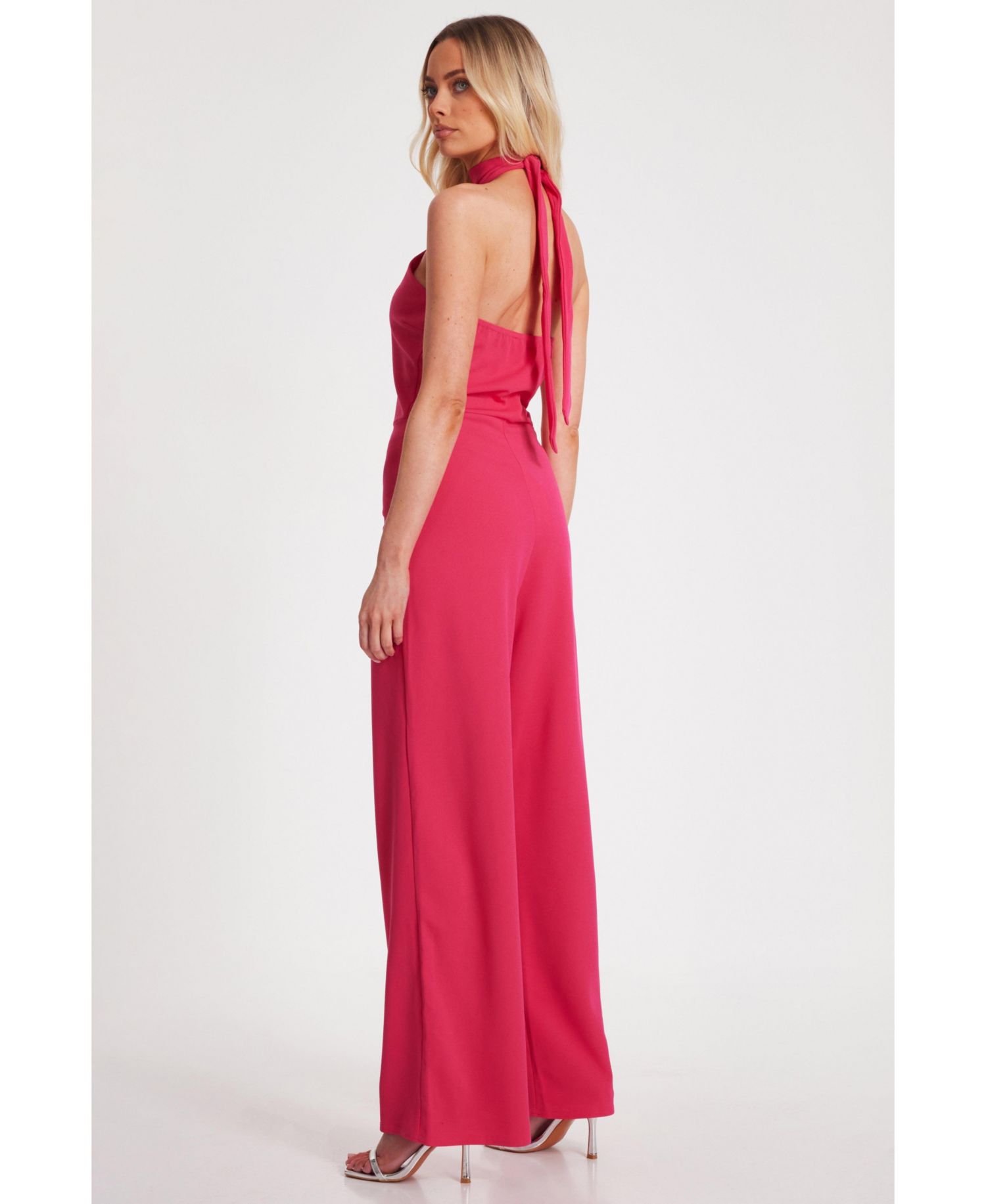 Women's Scuba Crepe Halterneck Jumpsuit