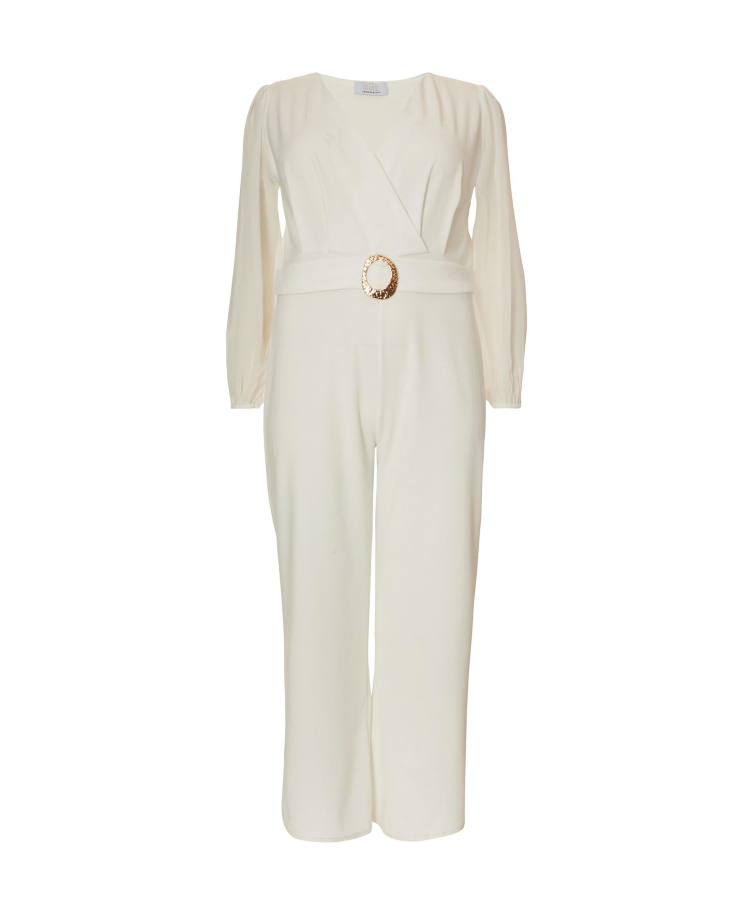 Women's Plus Size Wrap Buckle Jumpsuit