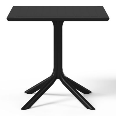 Modern 5-Piece Resin Patio Dining Table Set with Stackable Patio Dining Chairs