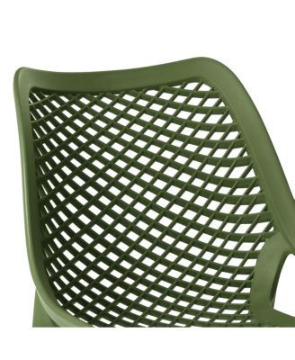 5-Piece Modern Square Patio Dining Table Set with Stackable Patio Dining Chairs