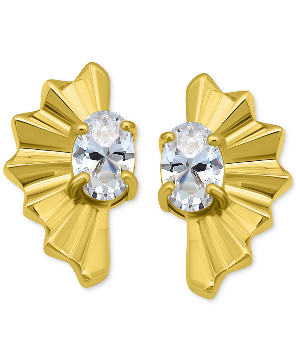 Giani Bernini Cubic Zirconia Fan Stud Earrings In Gold