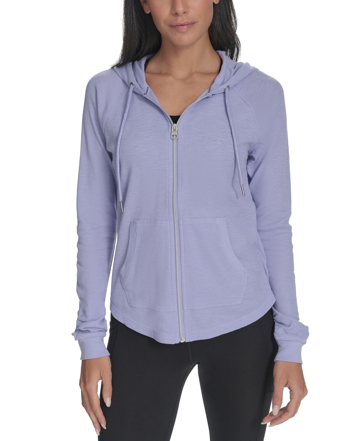 Calvin Klein Performance Ruched-sleeve Zip Hoodie