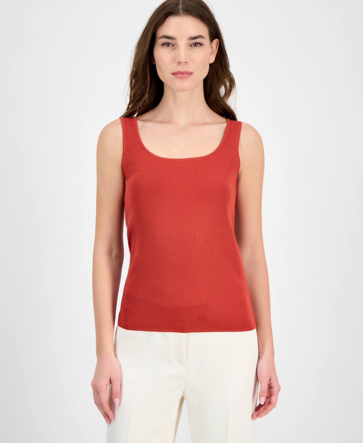 Anne Klein Women's Sleeveless Square-neck Tank Top