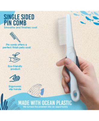 Single-Sided Pin Comb Brush for Pets, Eco-Friendly Grooming Tool for Dogs and Cats