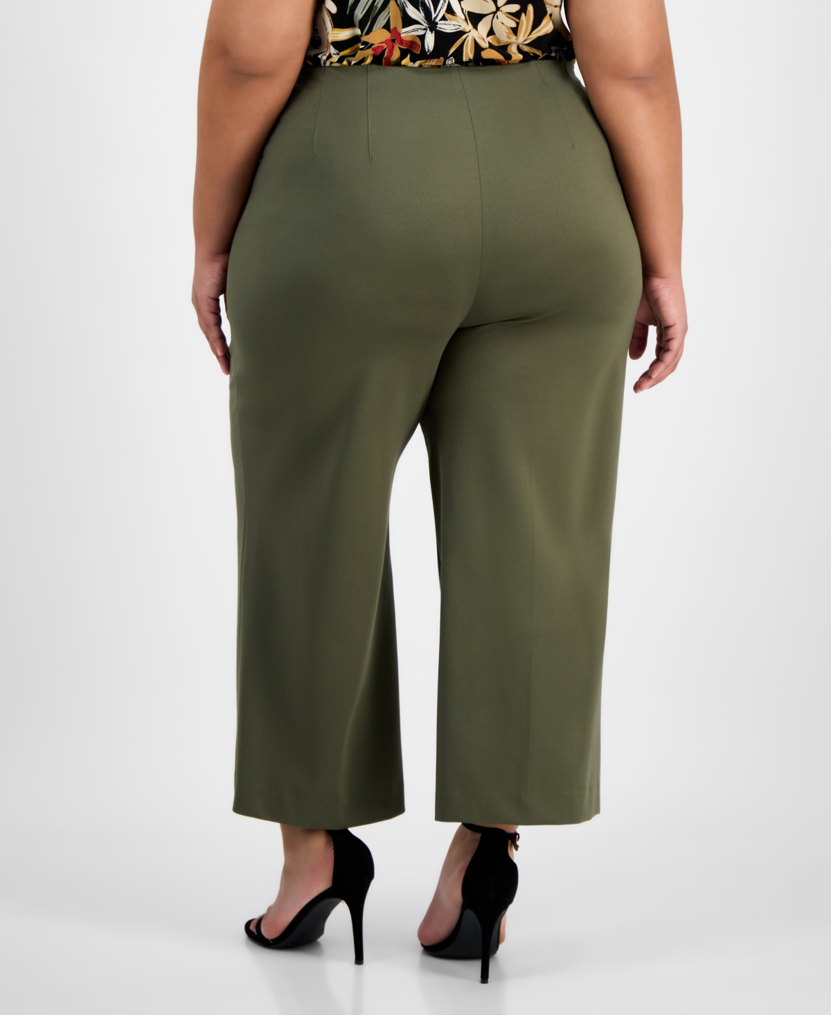 Anne Klein Plus Size Pull-on High-rise Pants