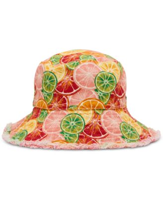 H-Fresh Sliced Citrus Printed Canvas Bucket Hat	