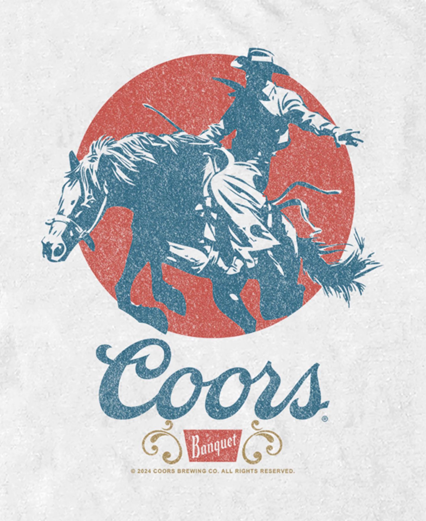 Мужская футболка Coors Brewing Company Longhorn Banquet Short Sleeve, цвет: Белый — фото 3