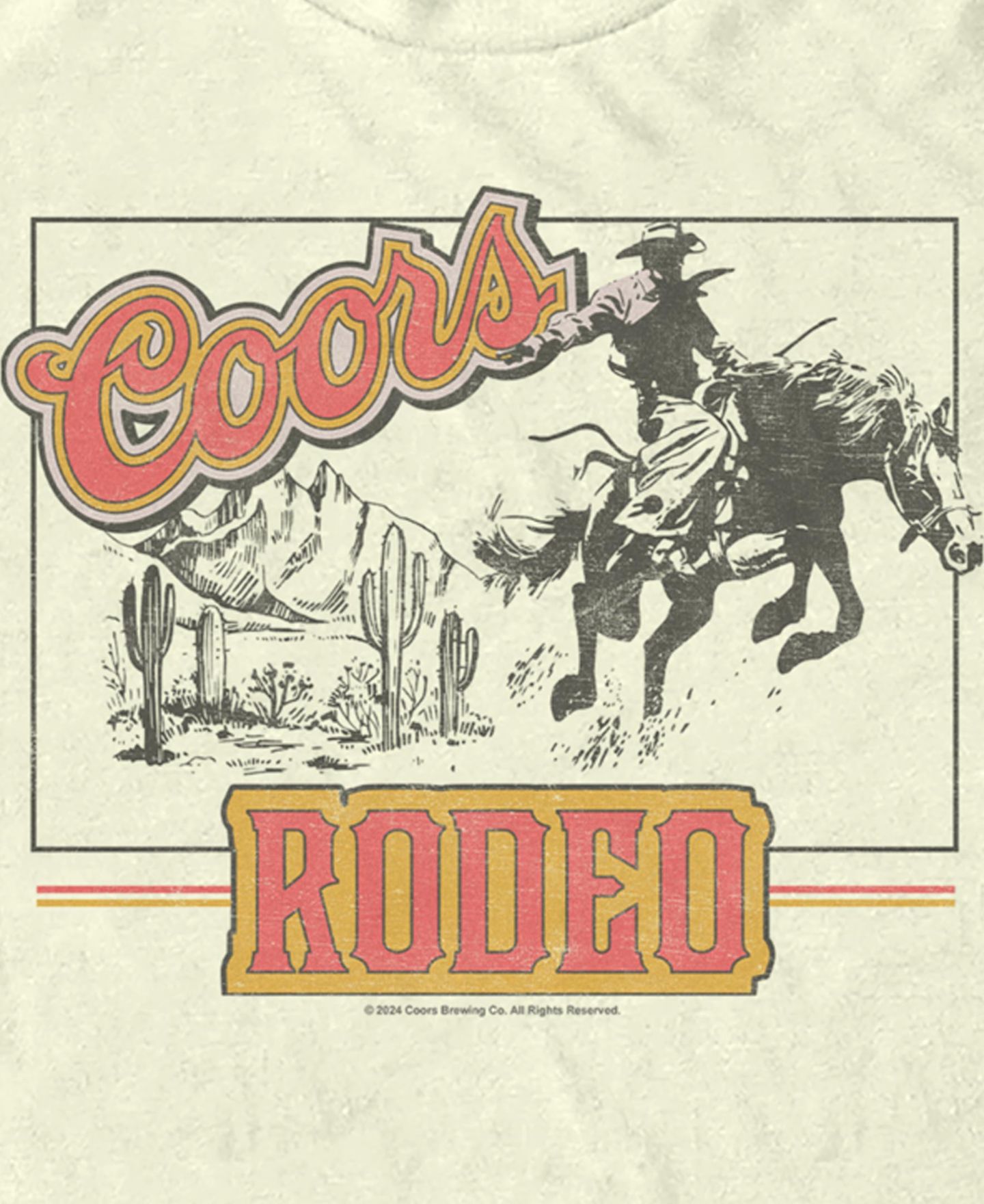 Мужская футболка Coors Brewing Company Original Coors Rodeo Short Sleeve, цвет: Натуральный — фото 3